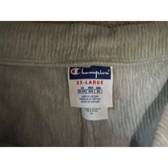 Champion Ribbed Drawstring Casual Cargo Jogger Sweatpants Sz 2XL Grey Mens - Picture 7 of 10